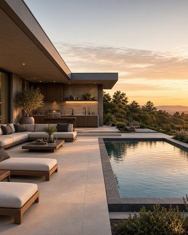 Terrace sun lounger